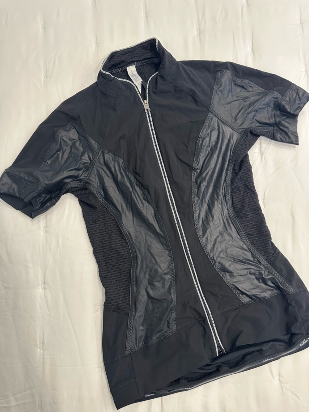 lululemon athletica Black Short-Sleeve Zip Front Utility Jacket
